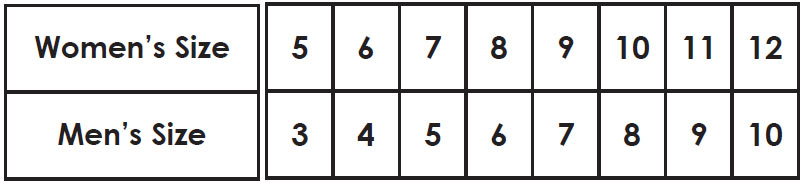 Shoe Size Chart